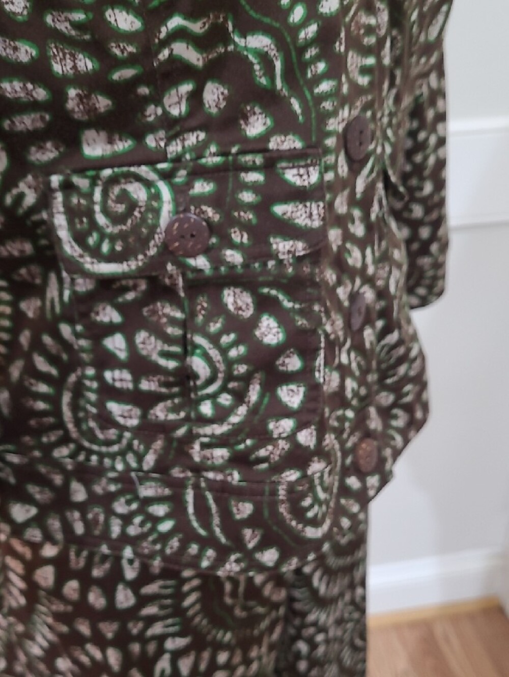 Ruby Rd. Two-Piece Batik-Print Matching Jacket and Pant Set - Size 8 - Picture 4 of 12